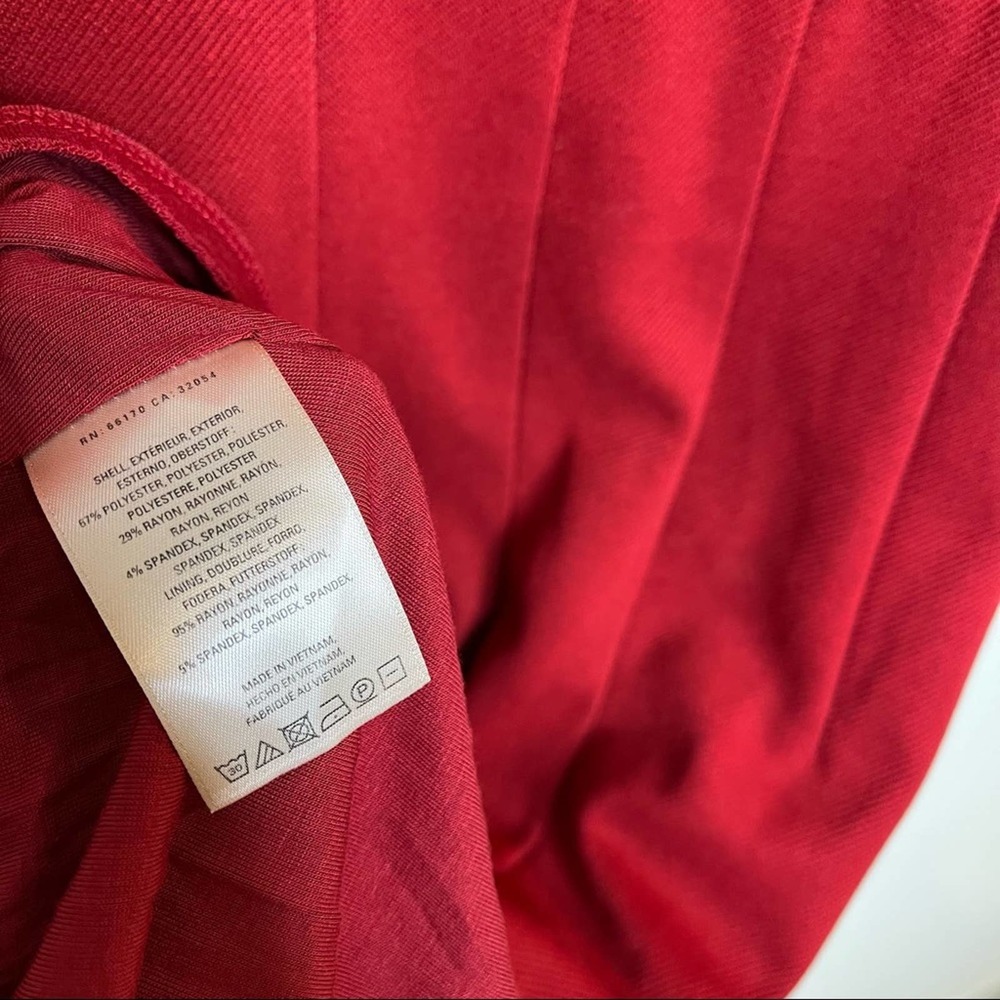 EUC Anthropologie Maeve Red V-Neck Short Sleeve Fit-and-Flare Dress in Medium - Picture 9 of 11